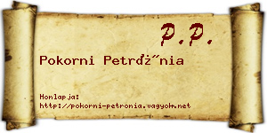 Pokorni Petrónia névjegykártya